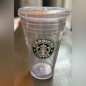 Starbucks Clear Tumbler with Green Logo